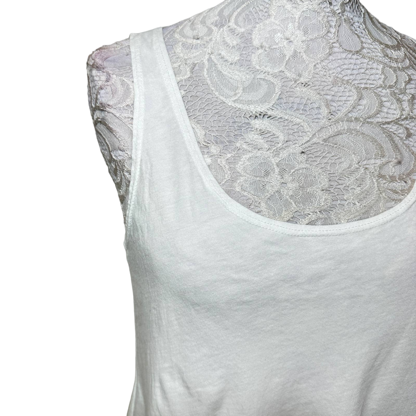 Groceries Apparel Scoop Neck Organic Cotton Tank Top White Women Xs Nwot — image 4 of 7